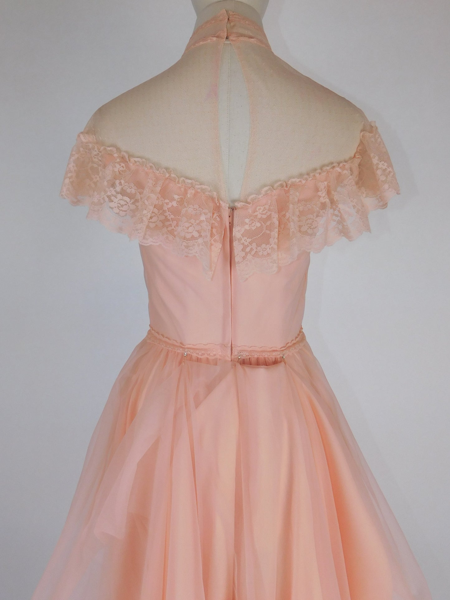 1970s Salmon Princess Dress