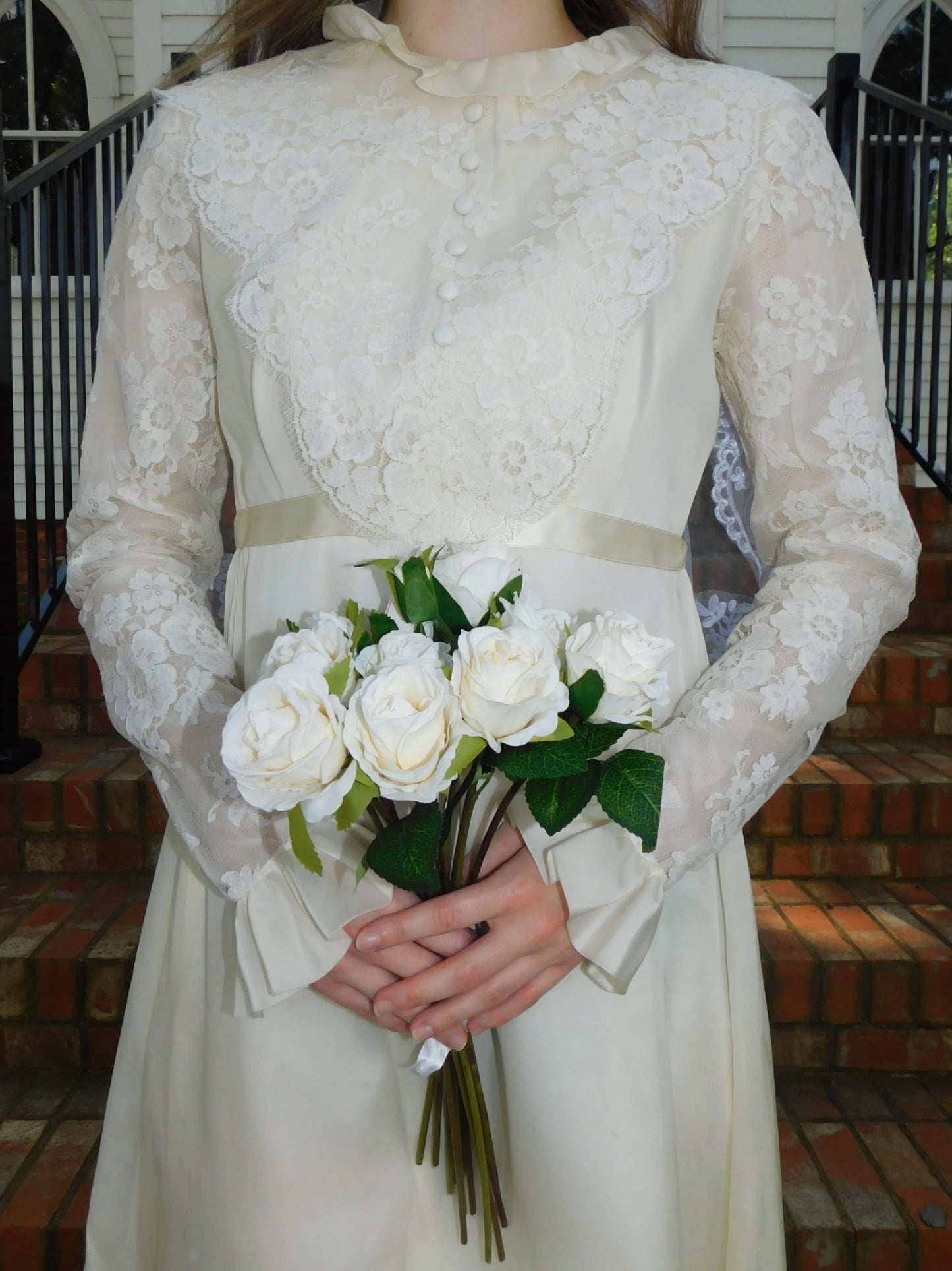 1960s Edwardian Style Wedding Dress