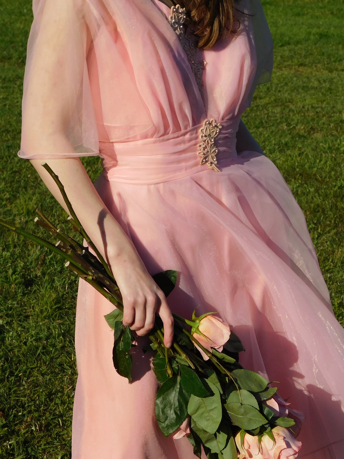 1960s Pink Maxi Dress