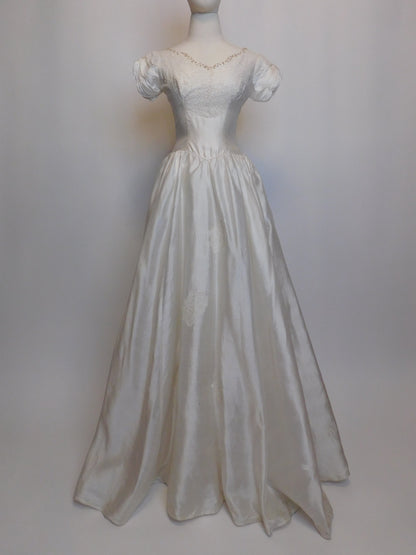 1950s Silk Wedding Dress