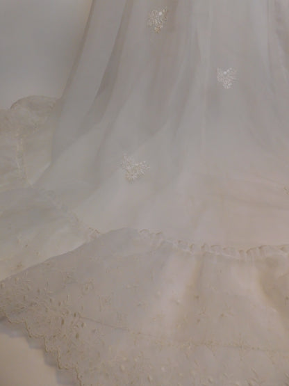 1970s Prairie Style Wedding Dress