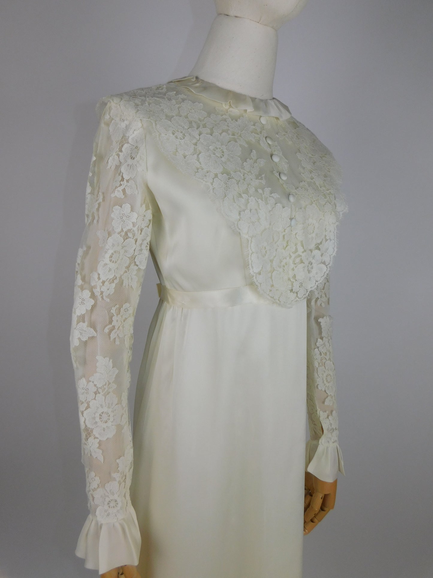 1960s Edwardian Style Wedding Dress