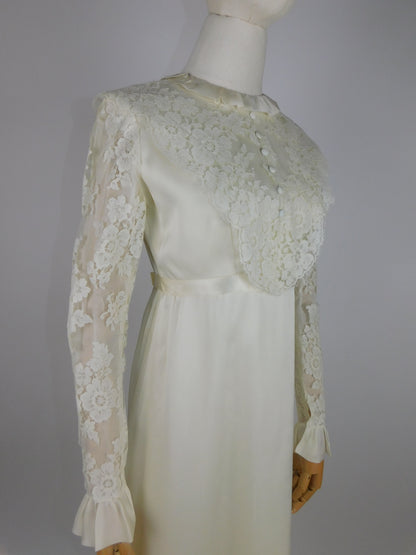 1960s Edwardian Style Wedding Dress