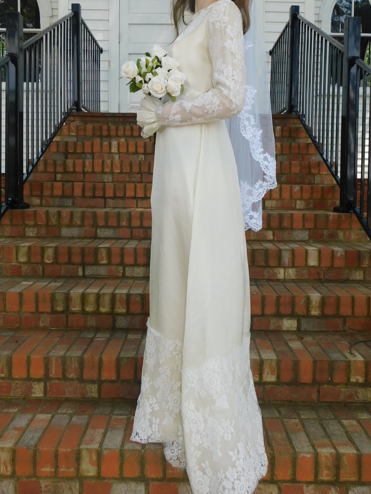 1960s Edwardian Style Wedding Dress