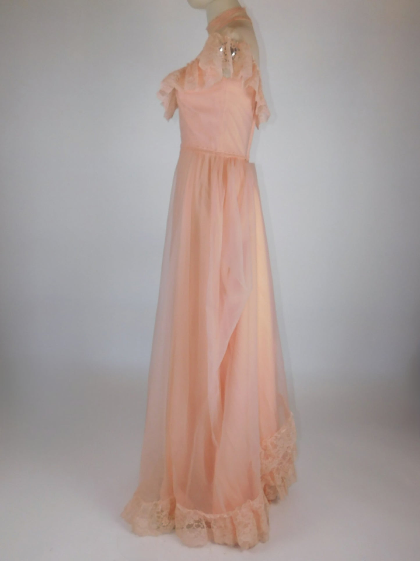 1970s Salmon Princess Dress