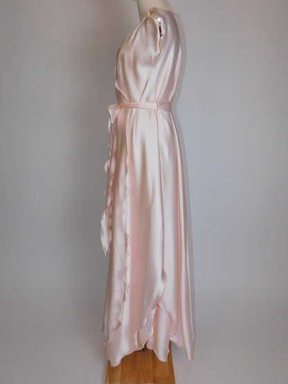 Georgette Trabolsi Silky Pink Peignoir and Nightgown Set